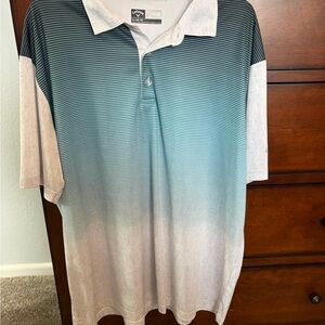 Callaway Men's Gradient Blue and Gray Polo Shirt